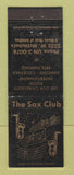 Matchbook Cover - Sax Club Detroit MI WORN