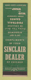 Matchbook Cover - Sinclair oil gas College Football WJJD WNMP Evanston Radio