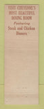 Matchbook Cover - Trail Coffee Shop Cheyenne WY WEAR