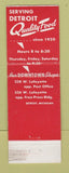Matchbook Cover - Palmer's Sandwich Shop Detroit MI