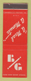 Matchbook Cover - BG Restaurants New York City