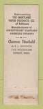 Matchbook Cover - Clarence Theobald Sweetheart Drinking Straws Detroit MI