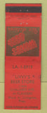 Matchbook Cover - Livvy's Beer Store Liquor Warren? MI WEAR