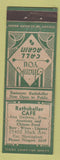 Matchbook Cover - Rathskeller Cafe Detroit MI ARROW