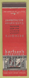 Matchbook Cover - Kartsen's Cafeteria Detroit MI