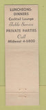 Matchbook Cover - Devon Gables Tea Room Bloomfield Hills MI