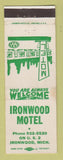 Matchbook Cover - Ironwood Motel MI WEAR