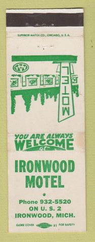 Matchbook Cover - Ironwood Motel MI WEAR