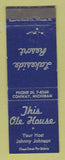 Matchbook Cover - Lakeside Restaurant This Ole House Conway MI
