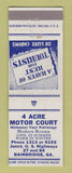 Matchbook Cover - 4 Acre Motor Court Bainbridge GA