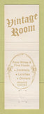 Matchbook Cover - Vintage Room Riverview MI