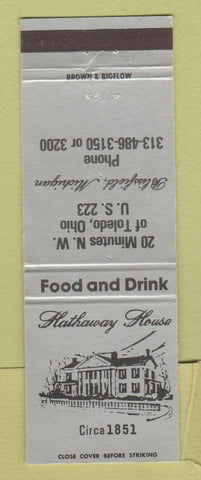 Matchbook Cover - Hathaway House Blissfield MI #1