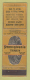 Matchbook Cover - Pennsylvania Tires Maryland Warren UNIVERSAL LONG WORN