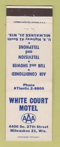 Matchbook Cover - White Court Motel Milwaukee WI