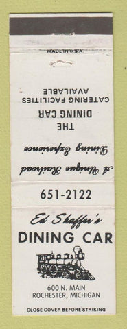 Matchbook Cover - Ed Shaffee's Dining Car Rochester MI WEAR