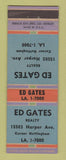 Matchbook Cover - Ed Gates Real Estate Detroit MI
