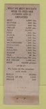 Matchbook Cover - Pete's Wigwam Cafe Traverse City MI WEAR