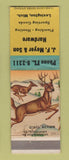 Matchbook Cover - JF Meyer Son Hardware Lexington MI Sporting Goods
