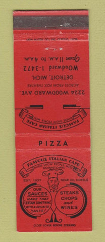 Matchbook Cover - Famous Italian Cafe Detroit MI
