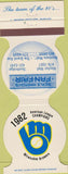 Matchbook Cover - 1982 Milwaukee Brewers Fan Fair Schedule