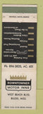 Matchbook Cover - Rowntowner Motor Inns Biloxi MS