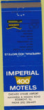 Matchbook Cover - Imperial 400 Motels Rosemont IL Cicago O'Hare 30 Strike