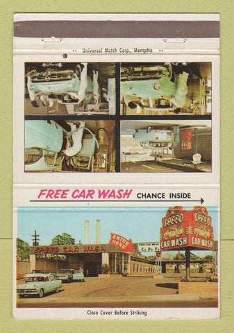 Matchbook Cover - Speed Car Wash Memphis TN 40 Strike