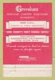 Matchbook Cover - Greenlawn Mortuary Bakersfield CA 40 Strike
