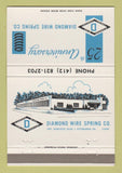 Matchbook Cover - Diamond Wire Spring Pittsburgh PA 40 Strike