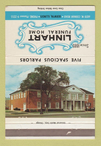 Matchbook Cover - Linhart Funeral Home Berwyn IL 40 Strike