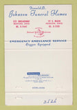 Matchbook Cover - Donald Johnson Funeral Home Hudson Bedford OH 40 Strike