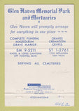 Matchbook Cover - Glen Haven Memorial Park Van Nuys CA 40 Strike