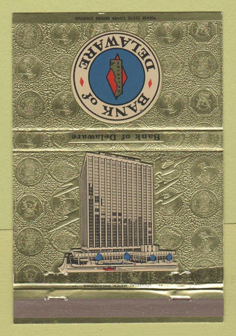 Matchbook Cover - Bank of Delaware Wilmington DE 40 Strike