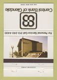 Matchbook Cover - Central Bank of Glendale CA 40 Strike