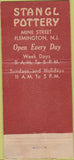 Matchbook Cover - Stangl Pottery Flemington NJ 30 Strike