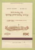 Matchbook Cover - First National Bank Newton IL 40 Strike