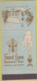 Matchbook Cover - Forest Lawn Memorial Park Glendale CA 30 Strike