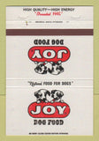 Matchbook Cover - Joy Dog Food Oakdale PA Best Feeds 40 Strike