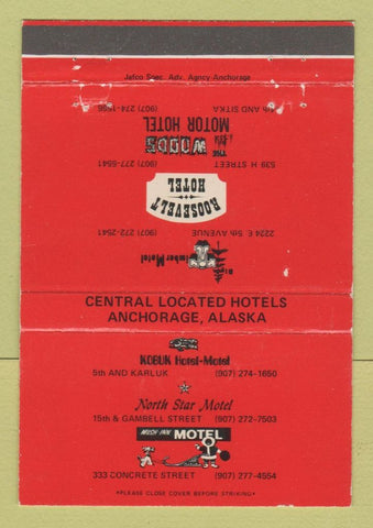 Matchbook Cover - Hotels Anchorage AK Kobuk North Star Mush Inn 40 Strike