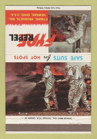 Matchbook Cover - Fyre Repel Fire Suits Newark OH 40 Strike