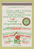 Matchbook Cover - University of Miami Hurricanes FL Coral Gables 40 Strike