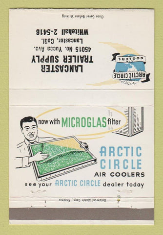 Matchbook Cover - Lancaster Trailer Supply Lancaster CA air cooler 40 Strike