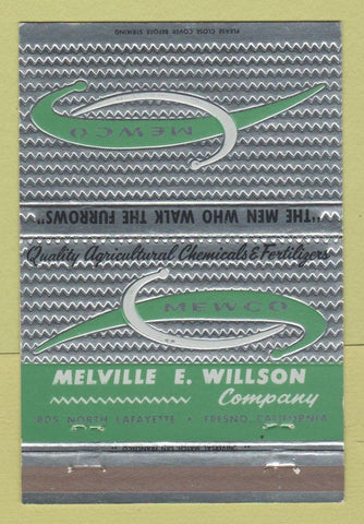 Matchbook Cover - Mewco Melville Willson Company Fresno CA 40 Strike