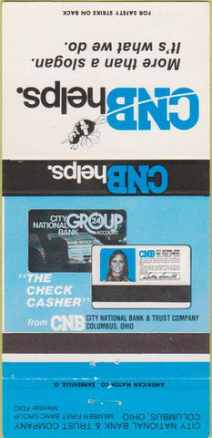 Matchbook Cover - City National Bank Columbus OH 30 Strike