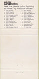 Matchbook Cover - City National Bank Columbus OH 30 Strike