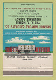 Matchbook Cover - Grange Insurance HT Morris Elida OH 40 Strike