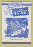 Matchbook Cover - Textile Products Company Philadelphia PA 40 Strike