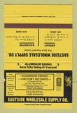 Matchbook Cover - Eastside Wholesale Supply Detroit Rochester MI 40 Strike
