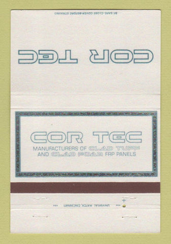 Matchbook Cover - Cor Tee Clad Tuff Foam Panels Cincinnati OH 40 Strike