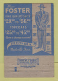 Matchbook Cover - Foster Men's Clothes Nashville OH 40 Strike